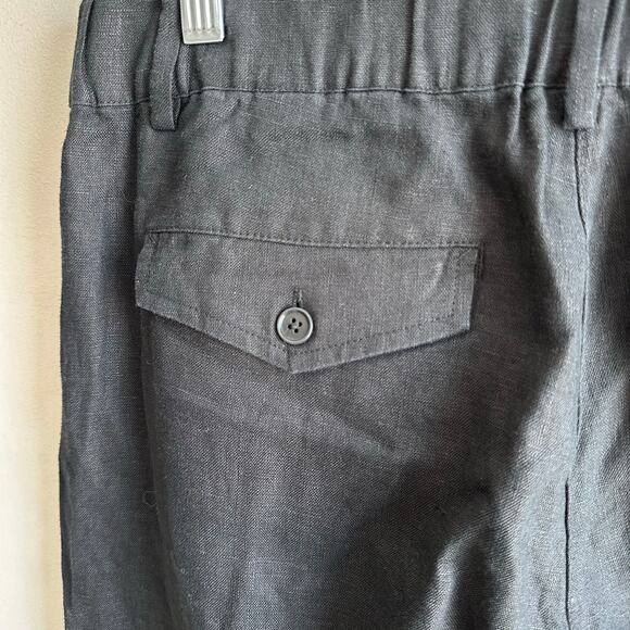 Banana Republic The Everyday Wide Leg Linen Pant Black M 713516 - Picture 8 of 12